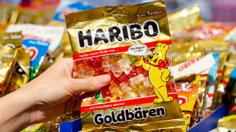 Bag of Haribo gummy bears 