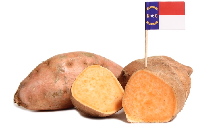 North Carolina flag in spud