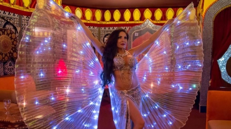 Belly dancer dancing