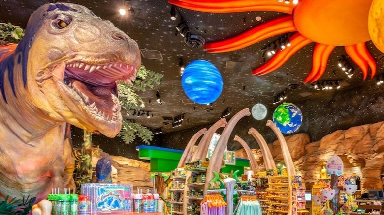 Dinosaur and gift shop