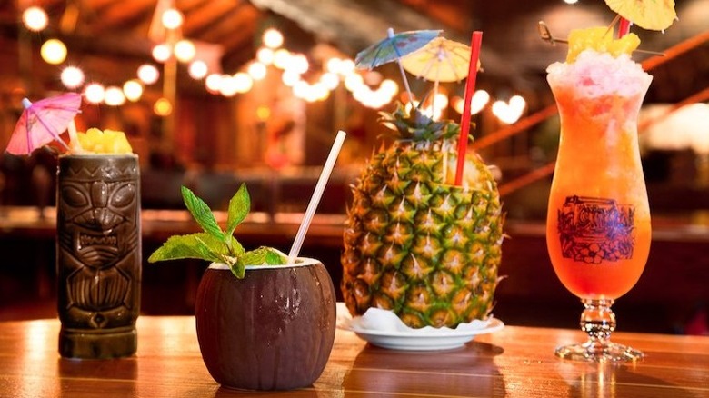 Assorted alcoholic drinks