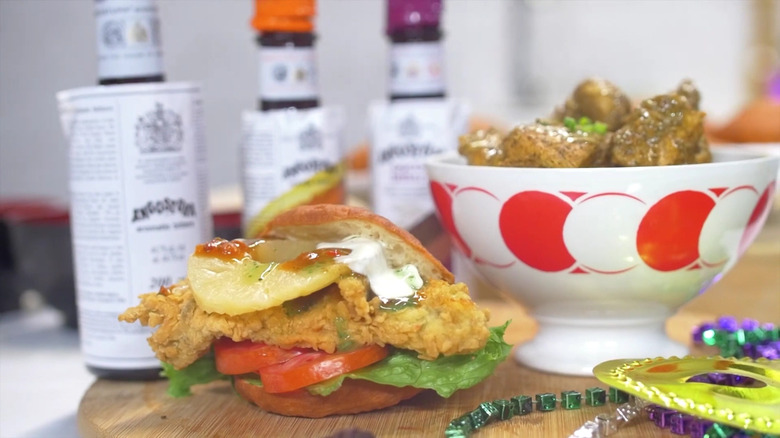 Food cooked with Angostura bitters