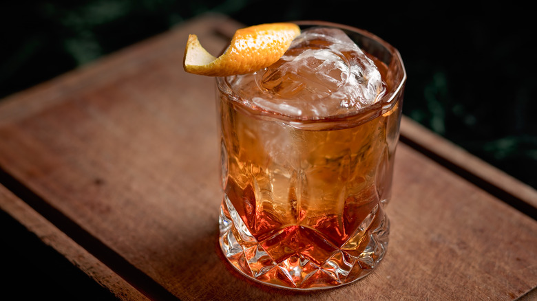 Old fashioned cocktail