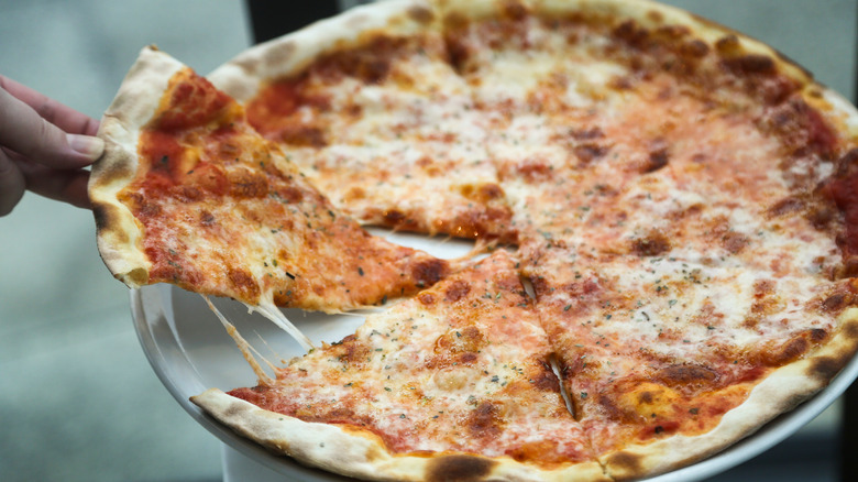 Brooklyn-style cheese pizza