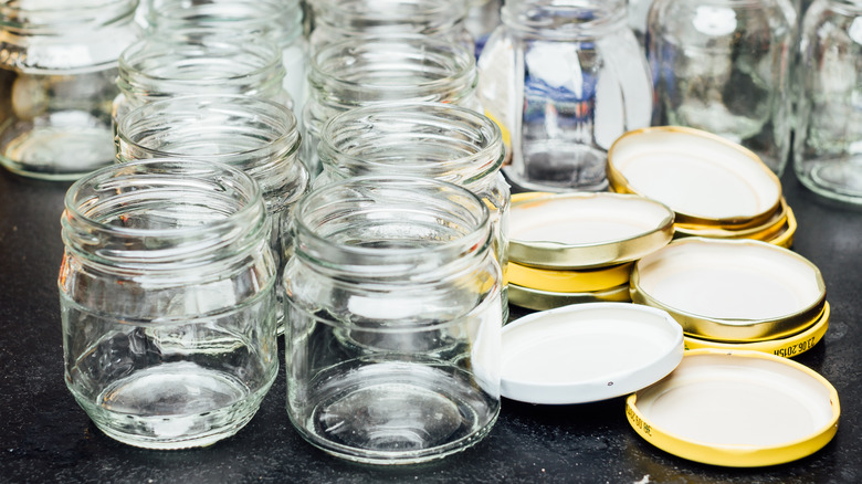 Empty canning jars