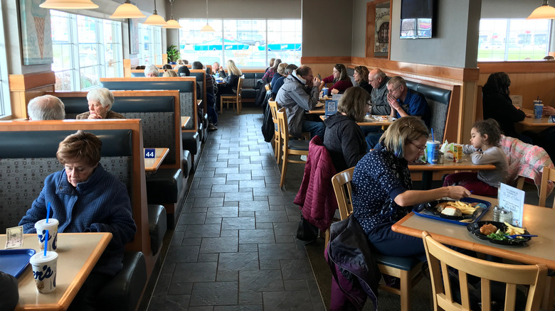Culver's customers eating