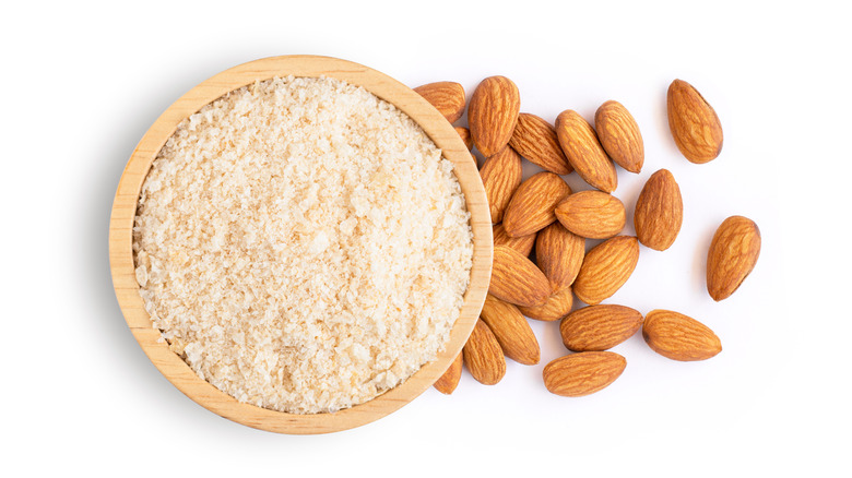 Ground almonds in a bowl