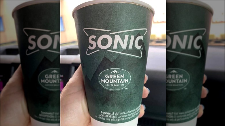 Sonic coffee cup