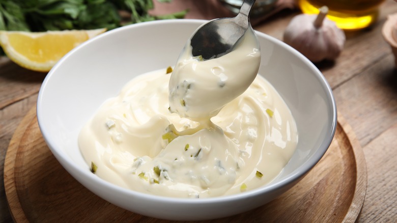 Tartar sauce in a bowl