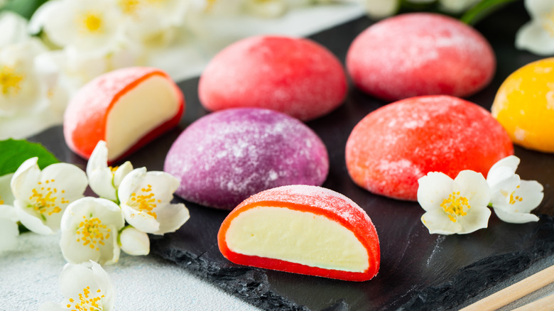 colorful mochi ice cream