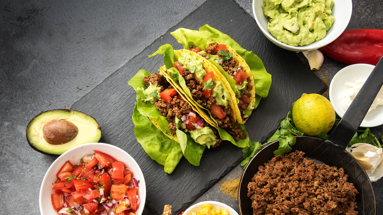 Tacos and taco ingredients