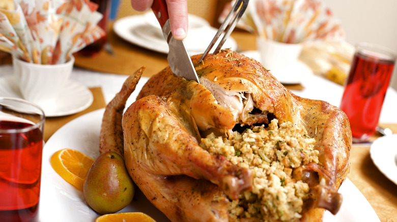 turkey being carved