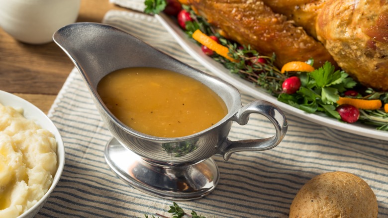 gravy on table