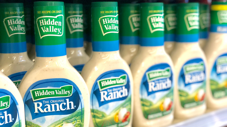 Bottles of Hidden Valley ranch