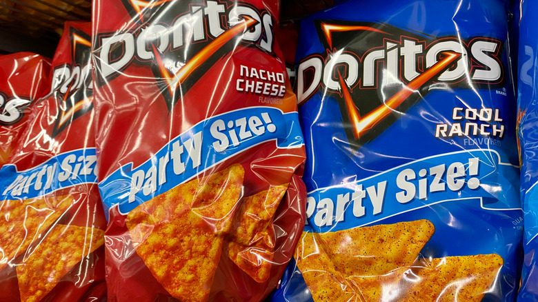 Bags of Doritos on shelf