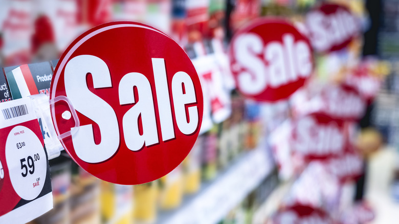 grocery store sale signs