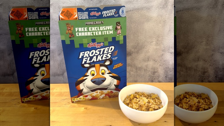 Bowl of Frosted Flakes cereal