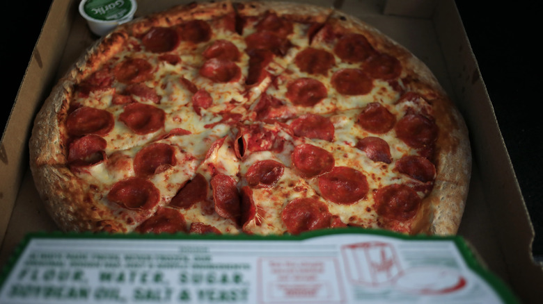 Papa Johns pepperoni pizza