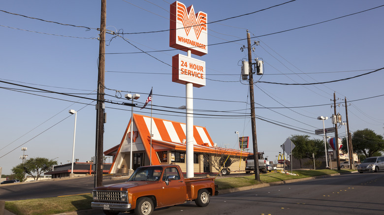 Whataburger location with sign