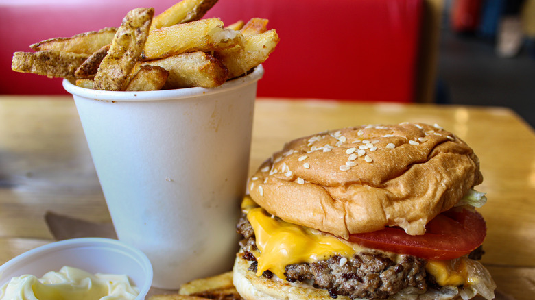 Five Guys burger and fries