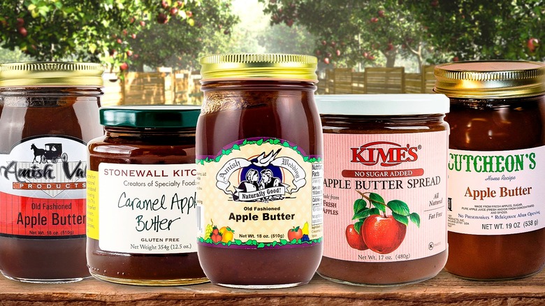 Jars of apple butters