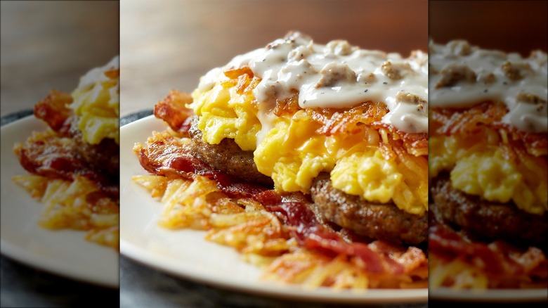 Huddle House stuffed hashbrowns