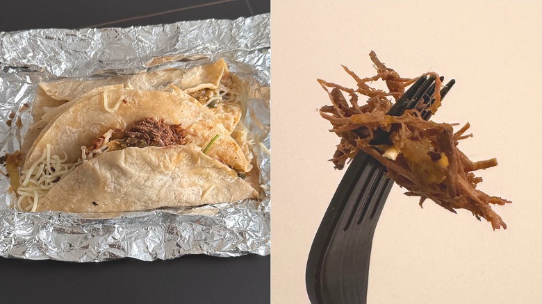 Beef Barbacoa taco from Chipotle