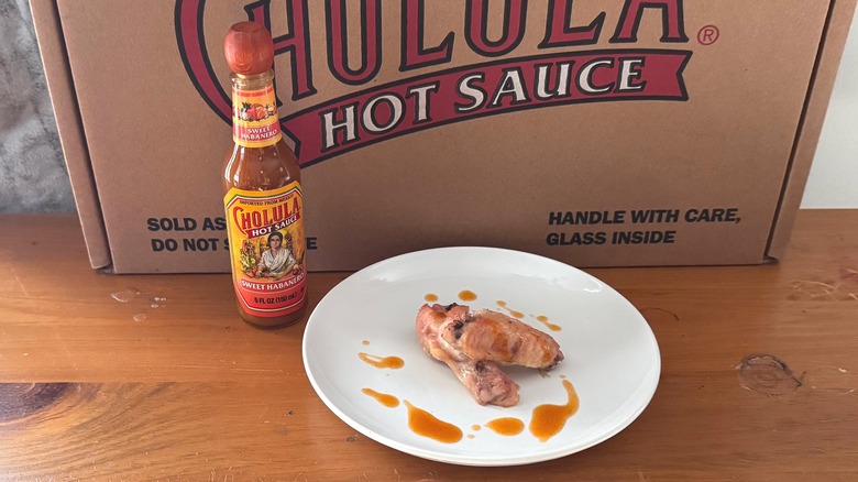 Cholula Sweet Habanero hot sauce and wings