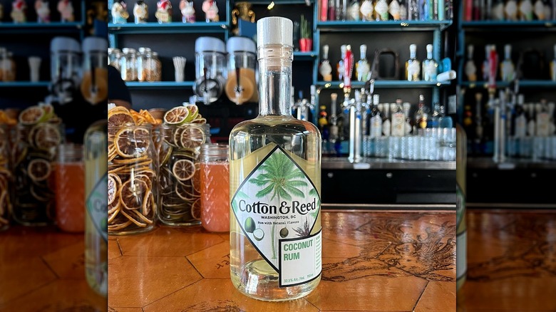 Bottle of Cotton & Reed Coconut Rum