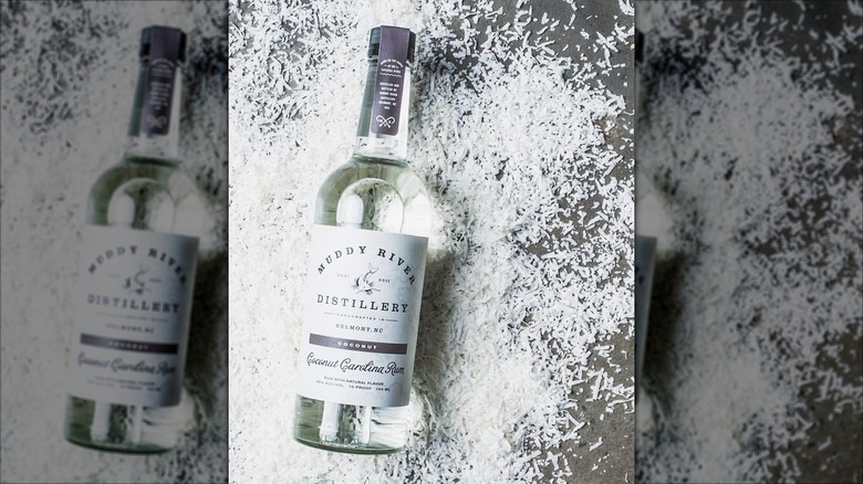 Bottle of Muddy River Distillery Coconut Carolina Rum
