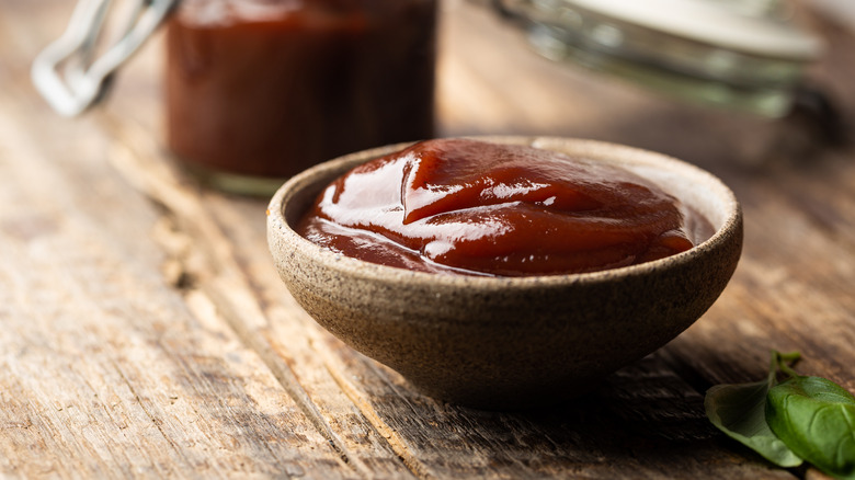 Bowl of barbecue sauce