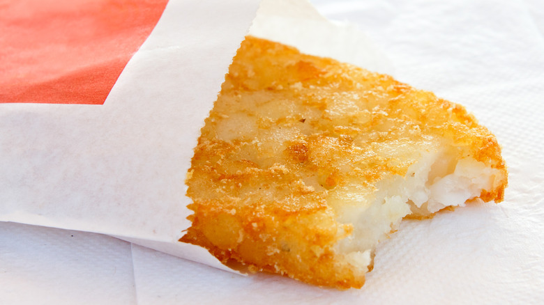 Hash brown patty in bag