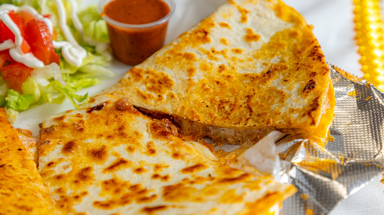 quesadillas with salsa