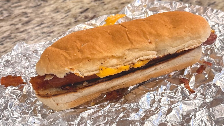 Five Guys Bacon Cheese Dog