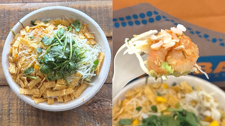 Citrus Lime Shrimp mini bowl from Qdoba
