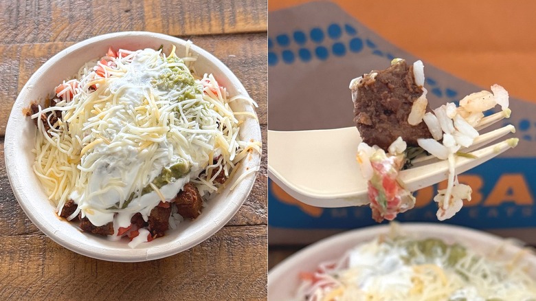 Grilled Steak mini bowl from Qdoba