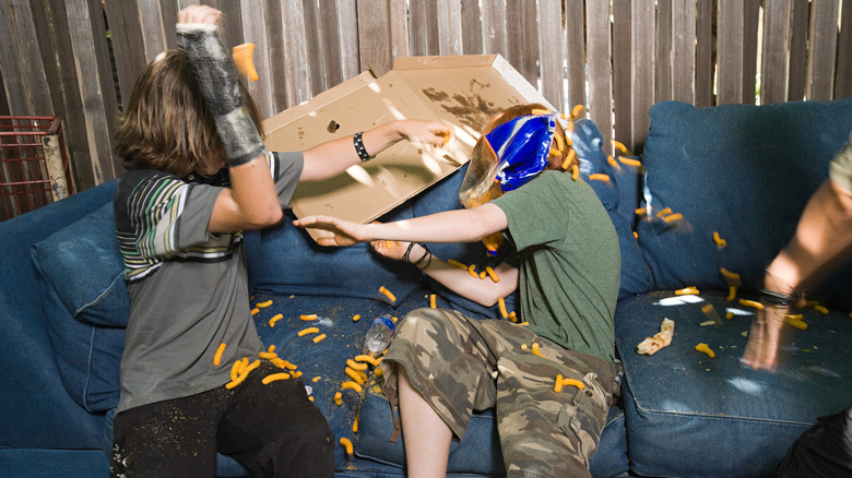 Kid food fight