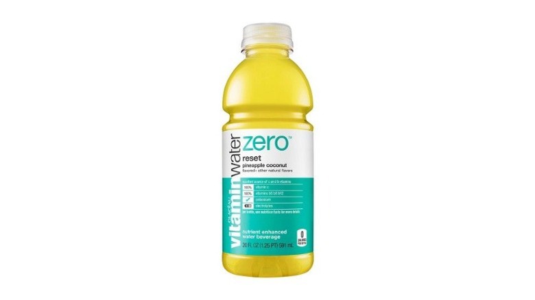 A bottle of Vitaminwater Reset against a white background