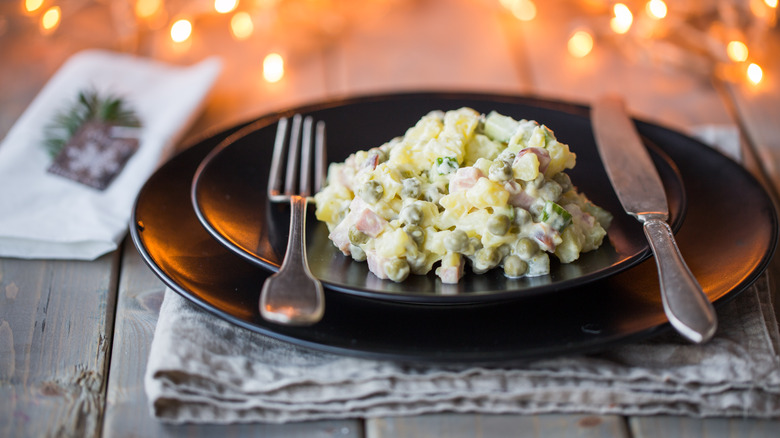 Ensalada Rusa served on plate