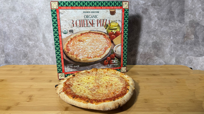Trader Joe's frozen organic three cheese pizza