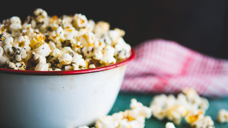 bowl of seasoned popcorn