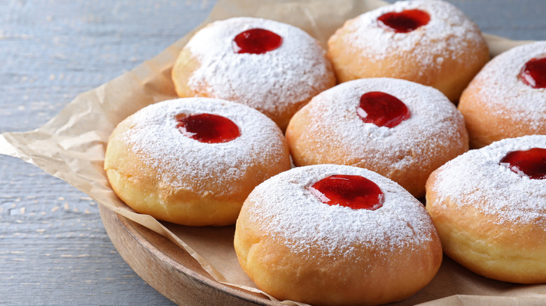 Plate of sufganiyot