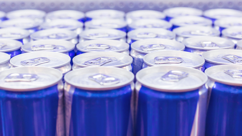Energy drinks in cooler