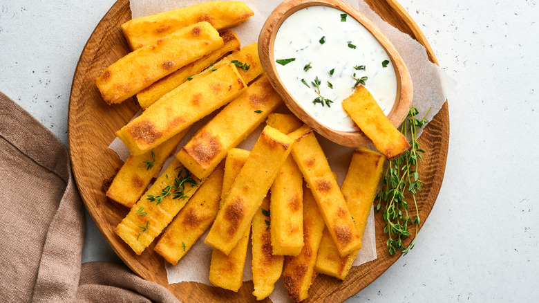 polenta fries with creamy dip