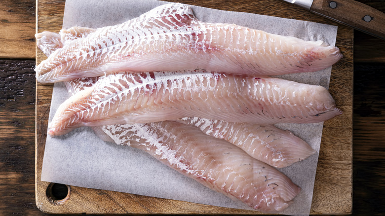 raw fish fillets 