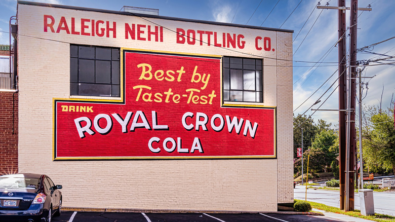 A Royal Crown Cola sign