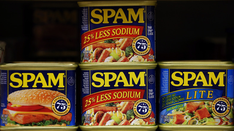 Pyramid of SPAM cans