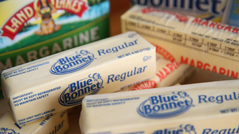Sticks of grocery store margarine