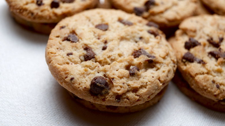 chocolate chip cookies on a plate