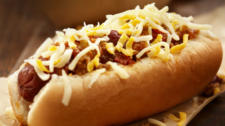 10-inch hotdog on Nathan's tablecloth
